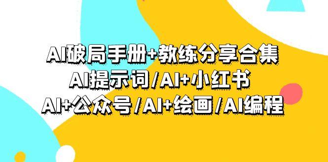 (9351期)AI破局手册+教练分享合集：AI提示词/AI+小红书 /AI+公众号/AI+绘画/AI编程-天娱网创