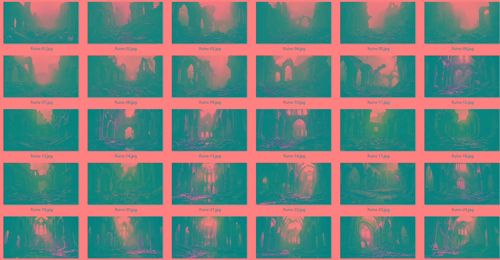 1600张科幻外星恐怖战争废墟环境背景 5K高清图片素材-天娱网创