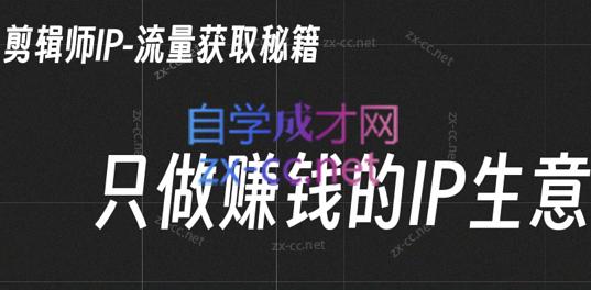 小钱老师·剪辑师个人ip流量思维与运营策略课-天娱网创