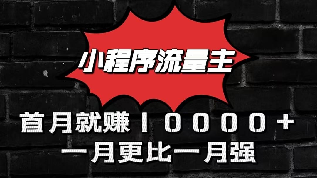 小程序流量主首月就赚10000+,一月更比一月强!小本创业首选-天娱网创