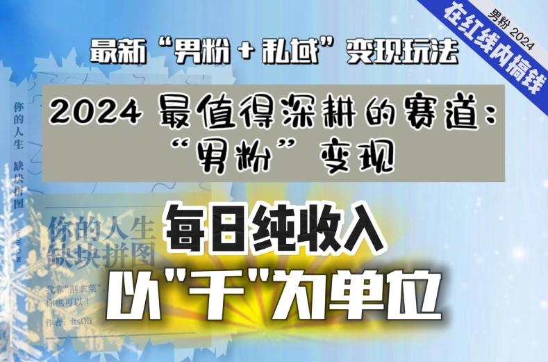 【私域流量最值钱】把“男粉”流量打到手，你便有无数种方法可以轻松变现，每日纯收入以“千”为单位-天娱网创
