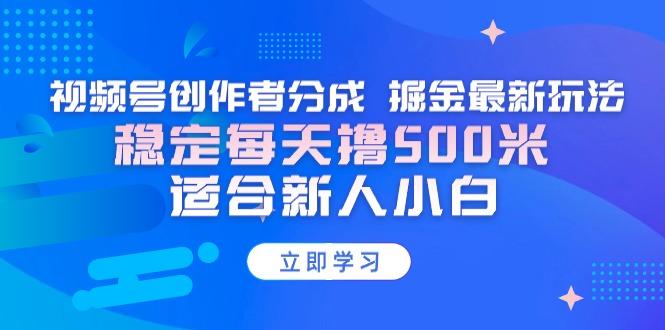 【蓝海项目】视频号创作者分成 掘金最新玩法 稳定每天撸500米 适合新人小白-天娱网创