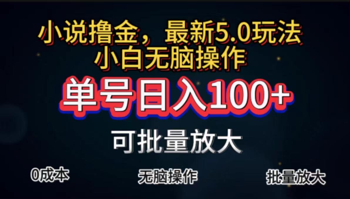 全自动小说撸金，单号日入100+小白轻松上手，无脑操作-天娱网创