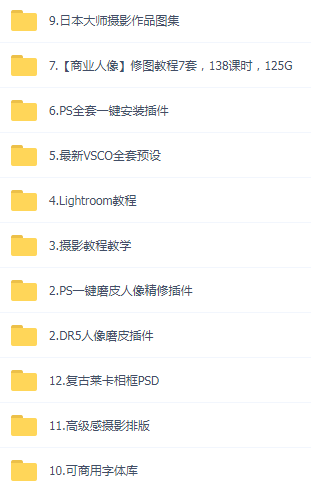 某宝买的杂乱PS LR教程预设摄影-天娱网创