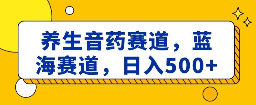 养生音药赛道，蓝海赛道，日入500+【揭秘】-天娱网创