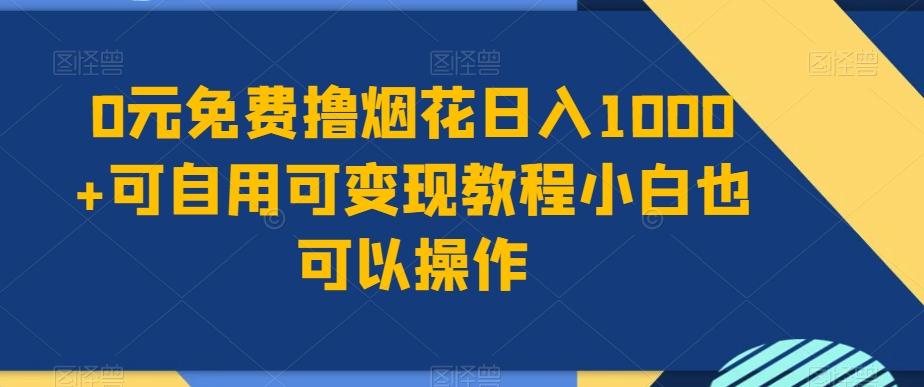 0元免费撸烟花日入1000+可自用可变现教程小白也可以操作，永久免费更新链接-天娱网创