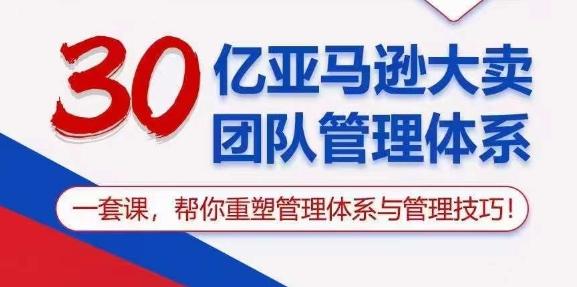 30亿亚马逊大卖团队管理体系，一套课，帮你重塑管理体系与管理技巧-天娱网创