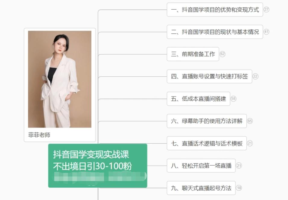 抖音国学变现项目：不出境日引30-100粉实战课程-天娱网创