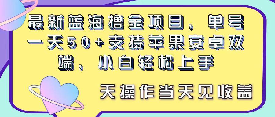 最新蓝海撸金项目，单号一天50+， 支持苹果安卓双端，小白轻松上手 当…-天娱网创