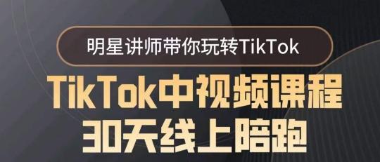 TikTok中视频课程30天线上陪跑，明星讲师带你玩转TikTok-天娱网创
