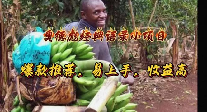 奥德彪经典语录小项目，爆款推荐，易上手，收益高-天娱网创