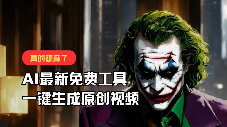 最新免费AI工具,一键生成原创视频,佛系搬运,轻松月入10000+!-天娱网创