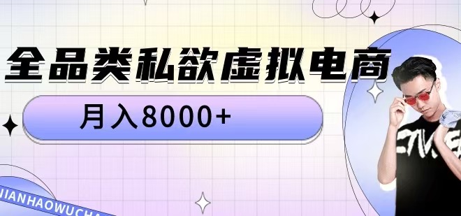 全品类私欲虚拟电商，月入8000+【揭秘】-天娱网创