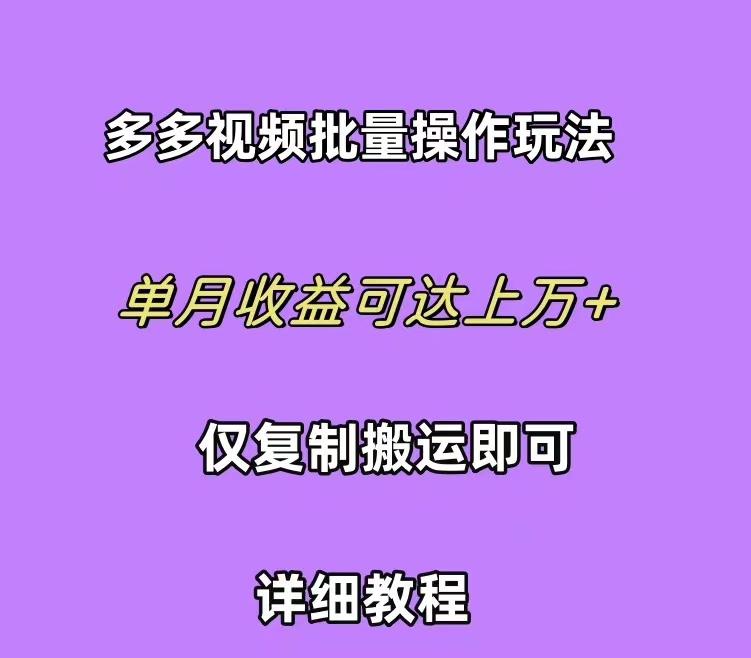 (10029期)拼多多视频带货快速过爆款选品教程 每天轻轻松松赚取三位数佣金 小白必…-天娱网创