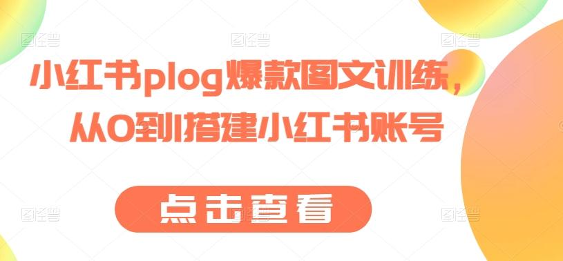 小红书plog爆款图文训练，从0到1搭建小红书账号-天娱网创