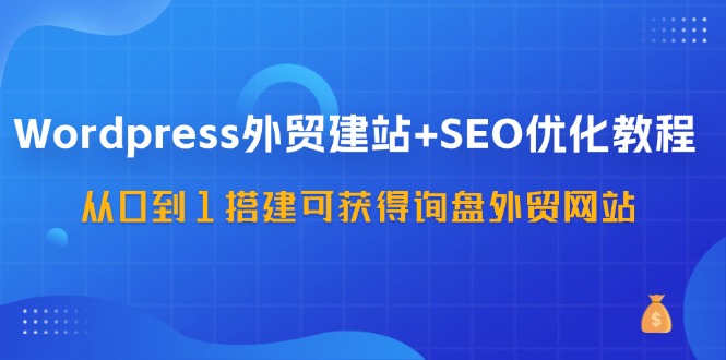 WordPress外贸建站+SEO优化教程，从0到1搭建可获得询盘外贸网站(57节课)-天娱网创