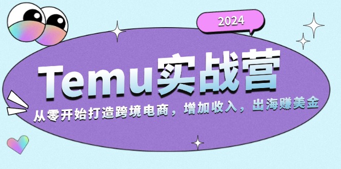 2024Temu实战营：从零开始打造跨境电商，增加收入，出海赚美金-天娱网创