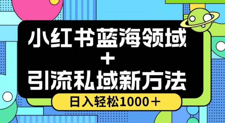 小红书蓝海虚拟＋引流私域新方法，100%不限流，日入轻松1000＋，小白无脑操作【揭秘】-天娱网创