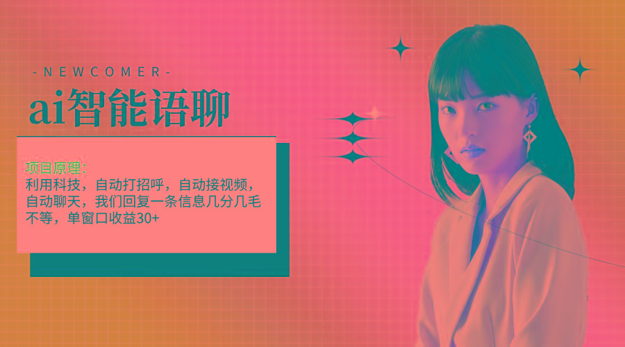 ai智能语聊，单窗口30+单机500+，无脑干！！！-天娱网创