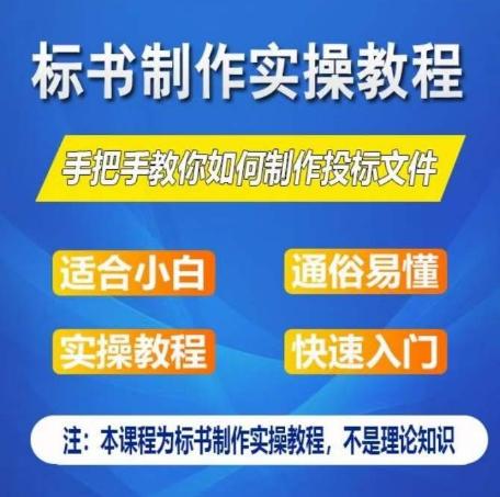 标书制作实操教程，手把手教你如何制作授标文件，零基础一周学会制作标书-天娱网创
