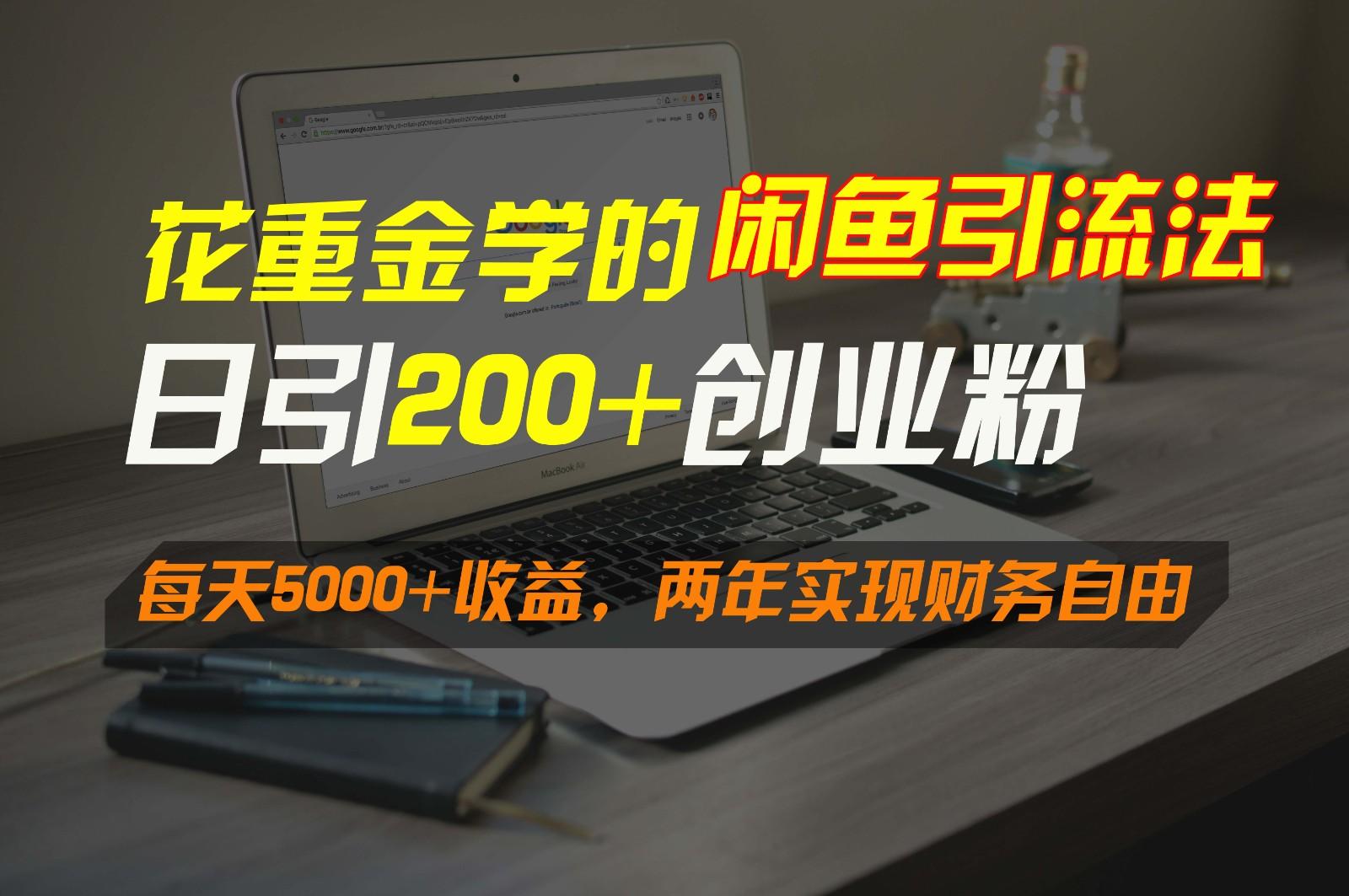 花重金学的闲鱼引流法，日引流300+创业粉，每天5000+收益，两年实现财务自由-天娱网创