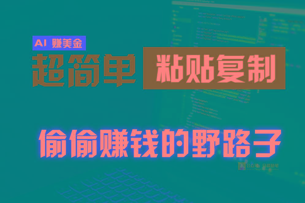 偷偷赚钱野路子，0成本海外淘金，无脑粘贴复制，稳定且超简单，适合副业兼职-天娱网创