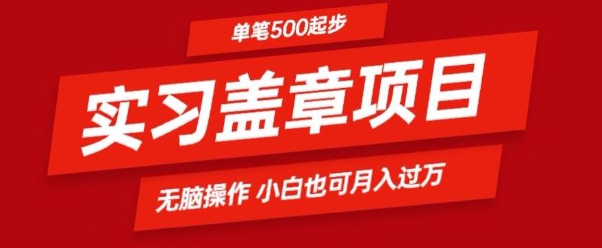 实习代盖章项目一单500起普通人可落地项目小白也可轻易上手-天娱网创