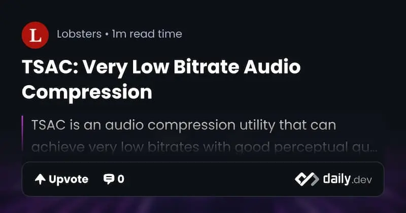 TSAC ｜音频压缩-天娱网创