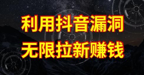 利用抖音链接漏洞，无限拉新赚钱【漏洞原理+操作流程】【揭秘】-天娱网创