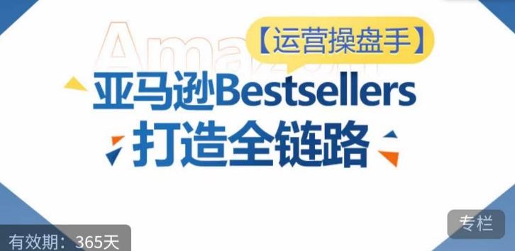 运营操盘手！亚马逊Bestsellers打造全链路，选品、Listing、广告投放全链路进阶优化-天娱网创