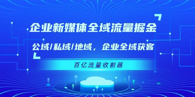 企业 新媒体 全域流量掘金：公域/私域/地域 企业全域获客 百亿流量 收割器-天娱网创