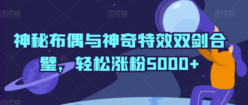 神秘布偶与神奇特效双剑合璧，轻松涨粉5000+【揭秘】-天娱网创