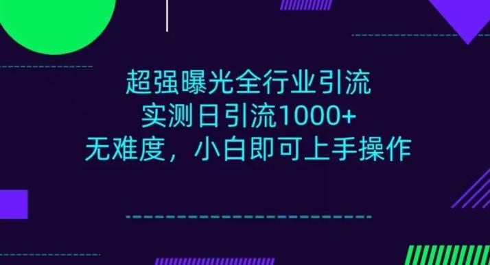 全行业引流，小白即可操作，每天进群1000＋-天娱网创
