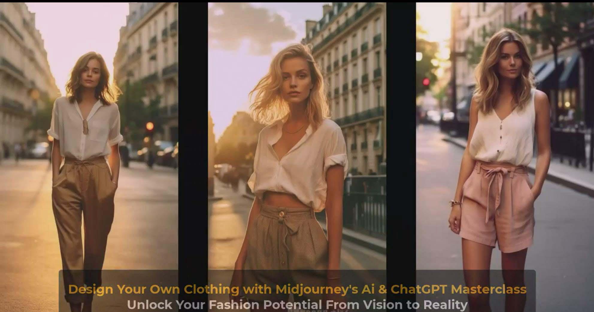 图片[9]-利用 Midjourneys Ai 人工智能设计自己的服装AI大师班-10节课-中英字幕-天娱网创