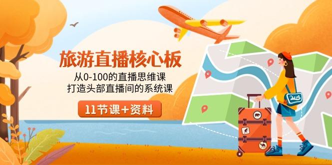 旅游-直播核心板，从0-100的直播思维课，打造头部直播间的系统课-天娱网创