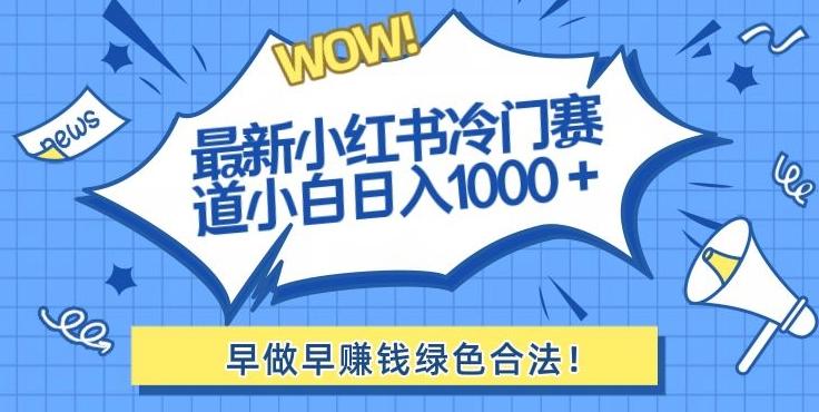 最新小红书冷门赛道日入1000+一部手机小白轻松-天娱网创
