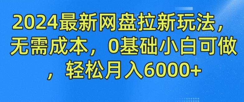 2024最新网盘拉新玩法，无需成本，0基础小白可做，轻松月入6000+【揭秘】-天娱网创