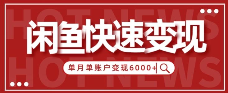 【新手项目】小白快速在闲鱼单月单账号变现6000+的秘密-天娱网创