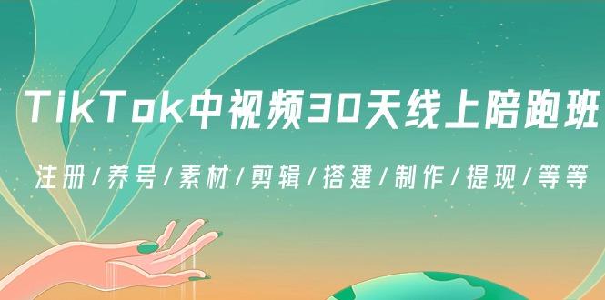 TikTok中视频-30天线上陪跑班：注册/养号/素材/剪辑/搭建/制作/提现/等等-天娱网创