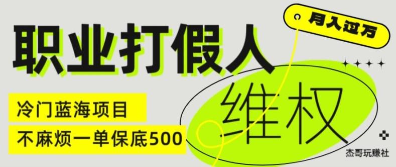 职业打假人电商维权揭秘，一单保底500，全新冷门暴利项目【仅揭秘】-天娱网创