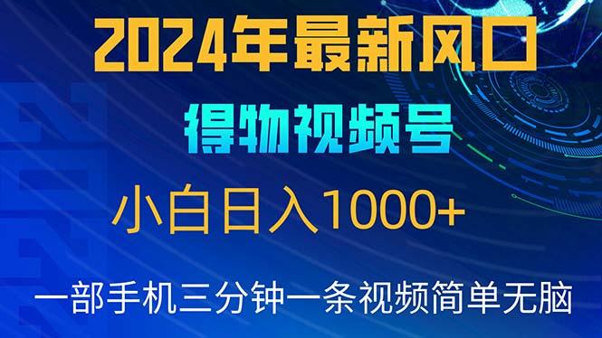 2024年5月最新蓝海项目，小白无脑操作，轻松上手，日入1000+-天娱网创