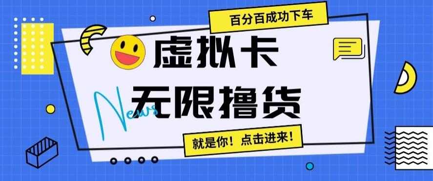 虚拟卡无限撸货，百分百成功下车【仅揭秘】-天娱网创