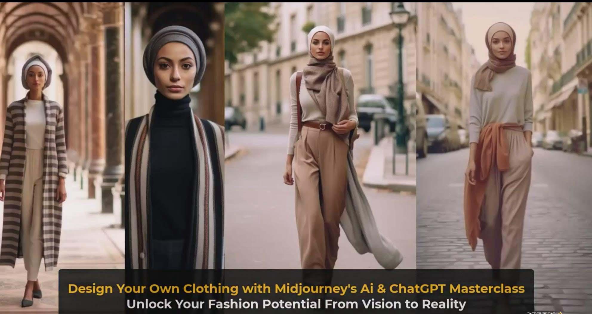 图片[10]-利用 Midjourneys Ai 人工智能设计自己的服装AI大师班-10节课-中英字幕-天娱网创