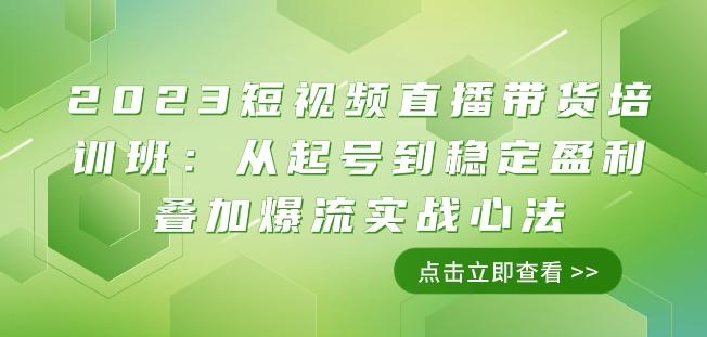 2023短视频直播带货培训班：从起号到稳定盈利叠加爆流实战心法（11节课）-天娱网创