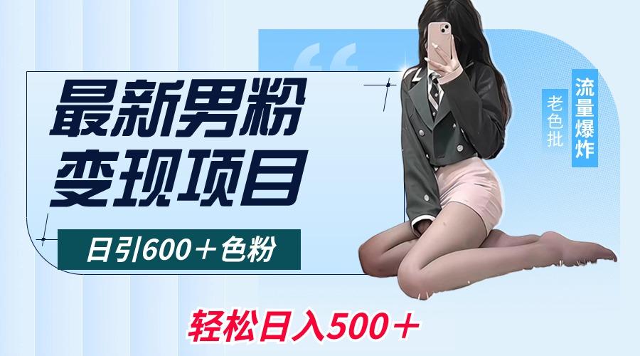 最新男粉变现项目，日引600＋色粉，全平台通用，轻松日入500＋-天娱网创