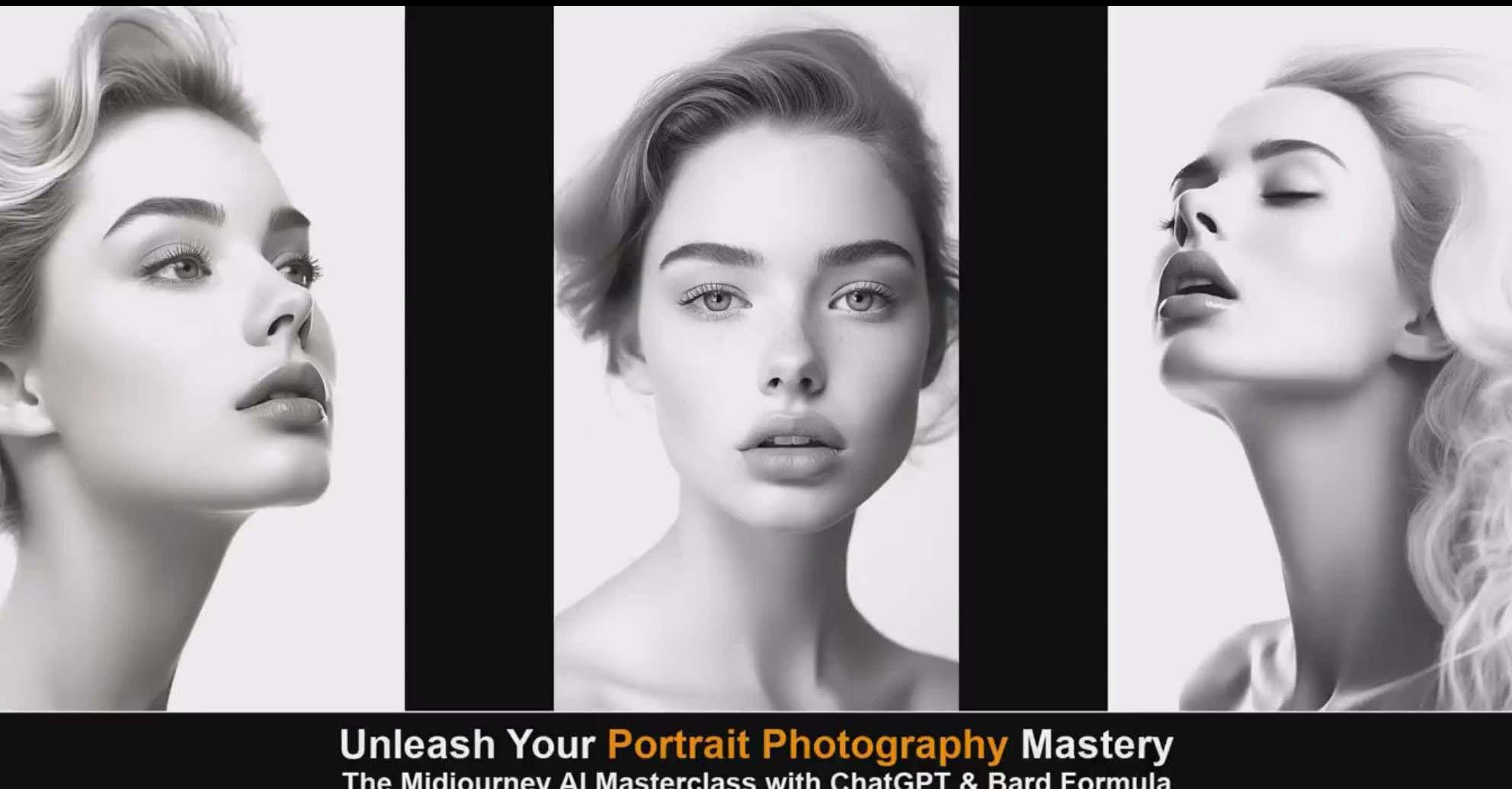 图片[1]-(9312期)Midjourney v5 ChatGPT 和 Bard AI人工智能人像摄影大师班-15节-中英字幕-天娱网创