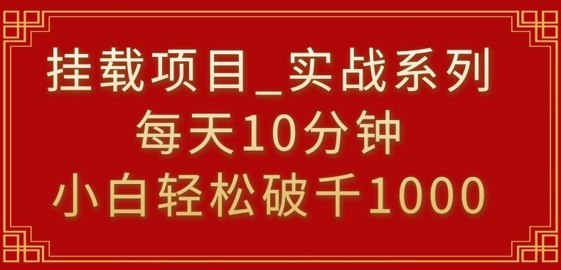挂载项目，小白轻松破1000，每天10分钟，实战系列保姆级教程【揭秘】-天娱网创
