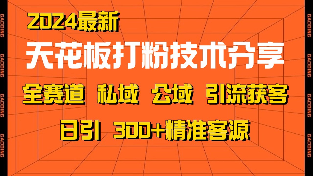 天花板打粉技术分享，野路子玩法 曝光玩法免费矩阵自热技术日引2000+精准客户-天娱网创