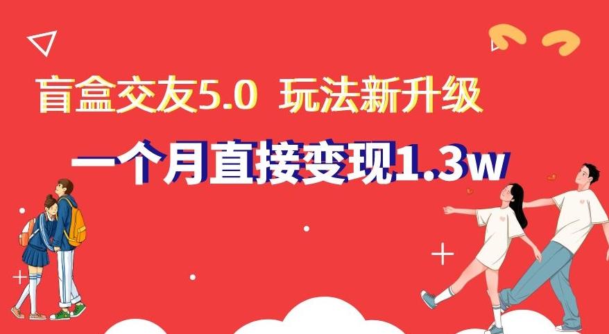 盲盒交友5.0，玩法全新升级，一个月直接变现1.3W，新手小白轻松上手【揭秘】-天娱网创