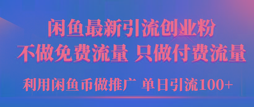 (9584期)2024年闲鱼币推广引流创业粉，不做免费流量，只做付费流量，单日引流100+-天娱网创
